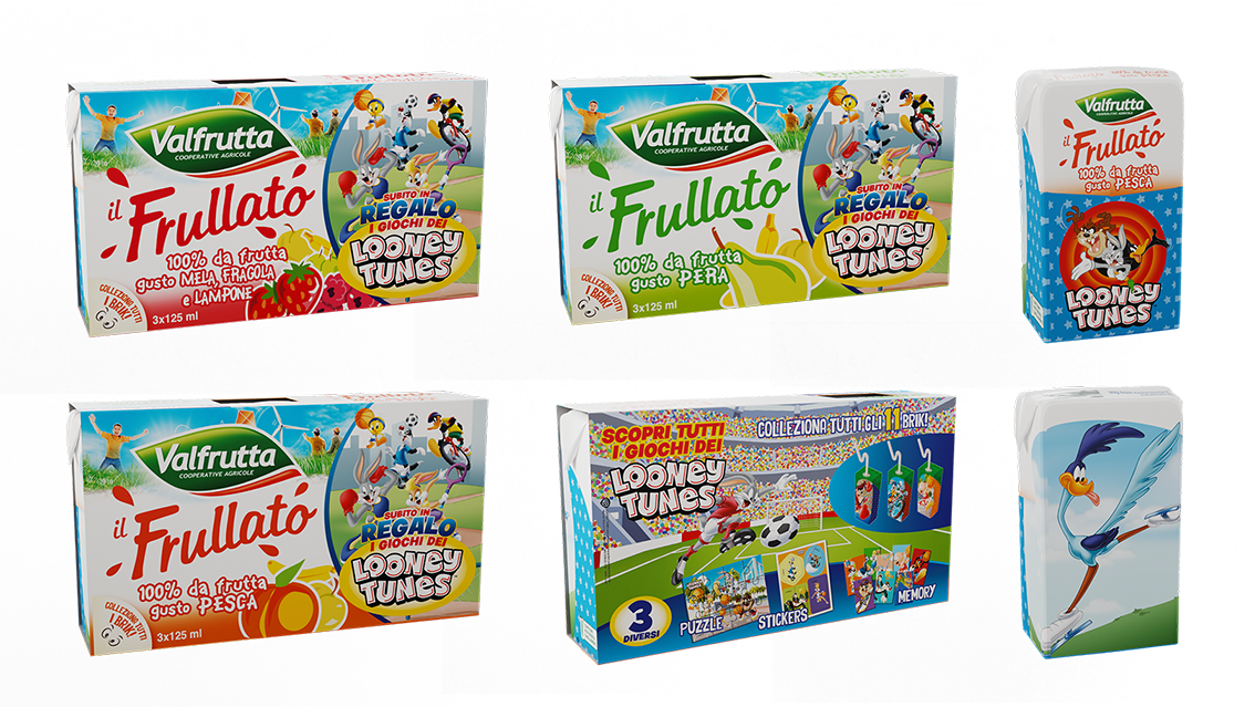 _gamma Looney Tunes frullati brik 3 x 125 ml